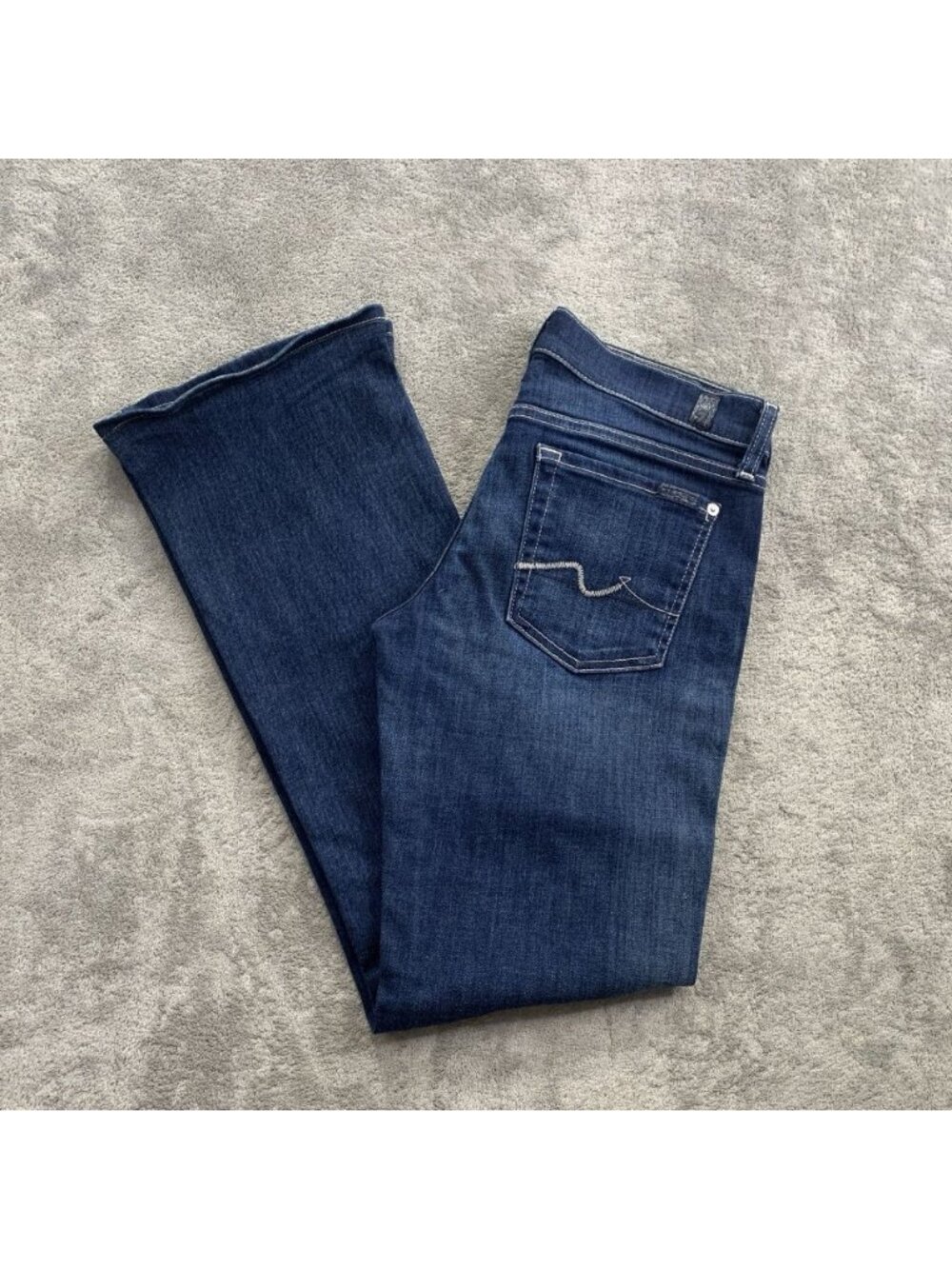 7 For All Mankind Jeans Womens 28x30” Bootcut Low Rise Blue Denim Rodeo Western